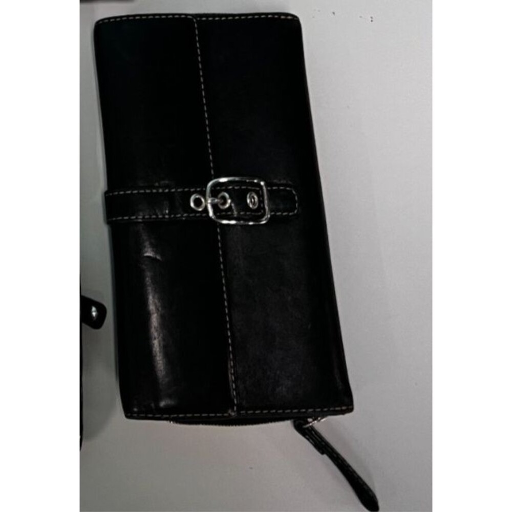 Lot of 3 Designer Leather Bag & Wallets Tory Burch Coach Kenneth Cole - Picture 4 of 9